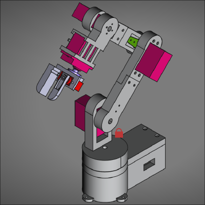 CAD model of the robot arm